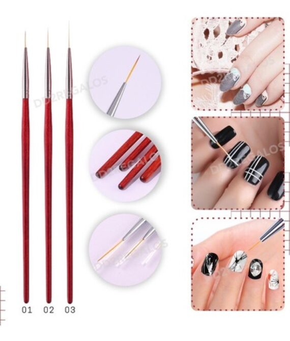pinceles para diseños de uñas