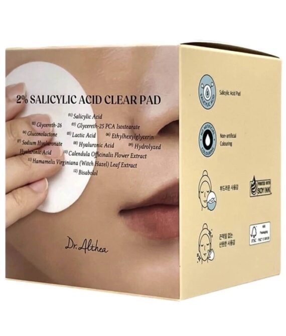 Almohadillas Limpiadoras Dr.Althea 2% Ácido Salicilico